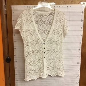 JONES NEW YORK  women's  top or dress cover sz L  cream